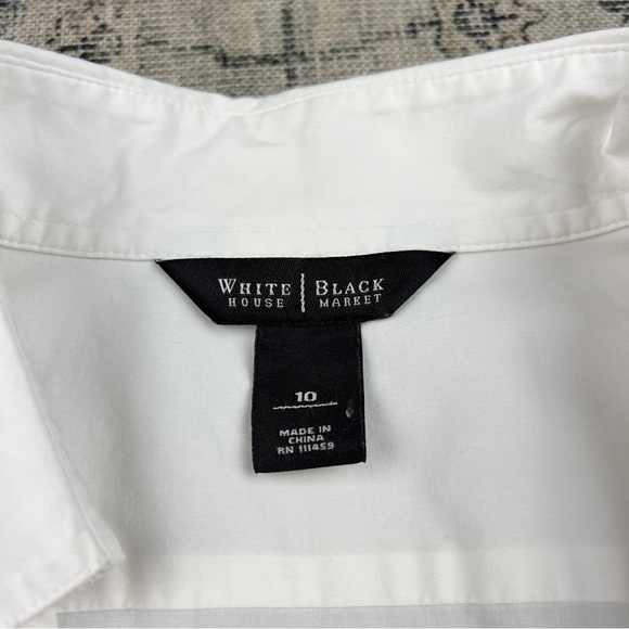 White House Black Market Ruched Button Up Shirt - Picture 3 of 5